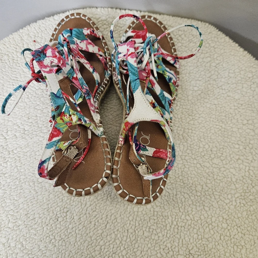 Sugar Colorful Strappy Wedge Sandals Size 8.5 - Picture 14 of 16